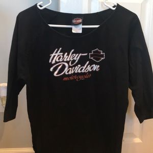 Harley Davidson 3 quarter length shirt size lg